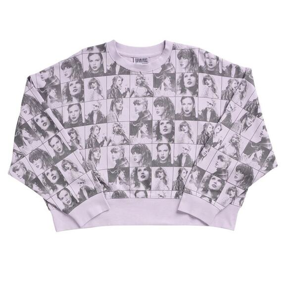 NEW The Eras Tour Cropped Lavender Pullover Sweatshirt Taylor Swift 3XL - Picture 1 of 8